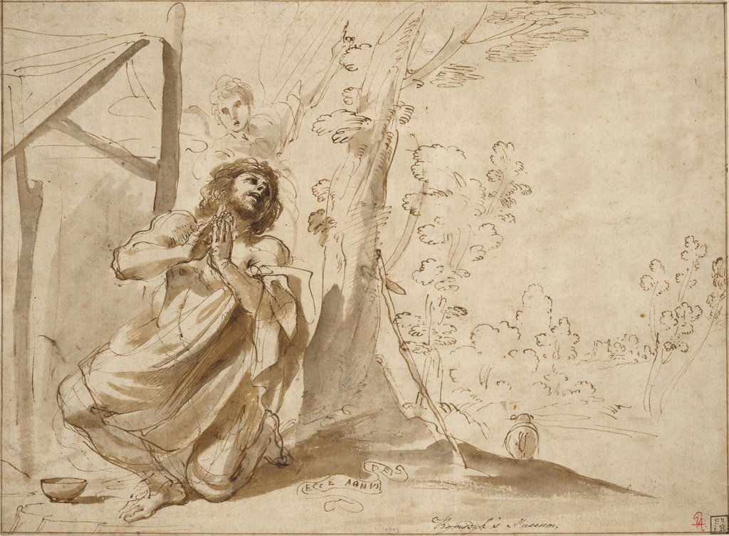 Saint John the Baptist in the Desert by Giovanni Francesco Barbieri sold for $81,000. Image courtesy of Christie's