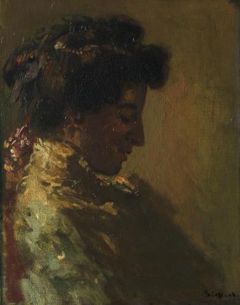 Woman in Profile with Downcast Eyes (1904). Sold for $363,500 in 2012. Image courtesy of Bonhams