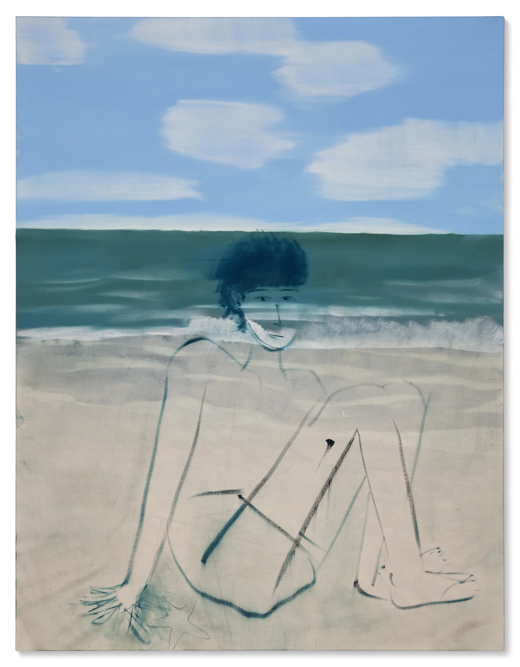 Sandy beach (2020). Sold for $296,100 in 2025. Image courtesy of Christie's