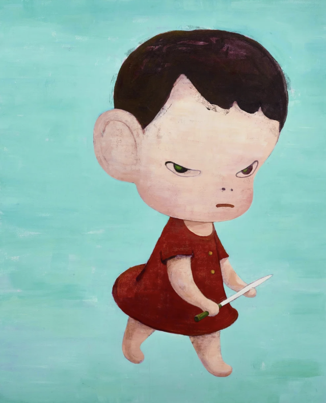 Present by Yoshitomo Nara sold for $9.14m at Sotheby's Hong Kong. Image copyright the artist and courtesy of Sotheby's
