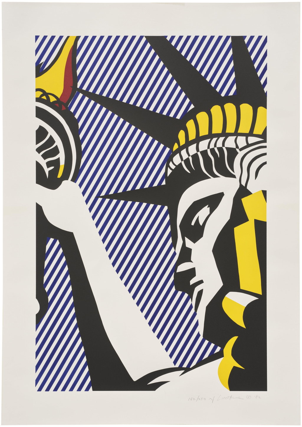I Love Liberty by Roy Lichtenstein sold for $212,900. Image courtesy of Phillips