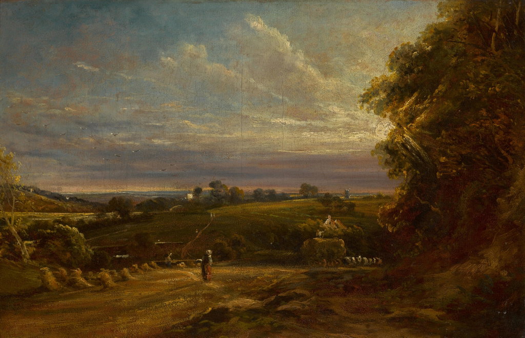 View of Dedham Vale, Sussex by Follower of John Constable sold for $6,085 (1386% above estimate). Image courtesy of Sotheby's