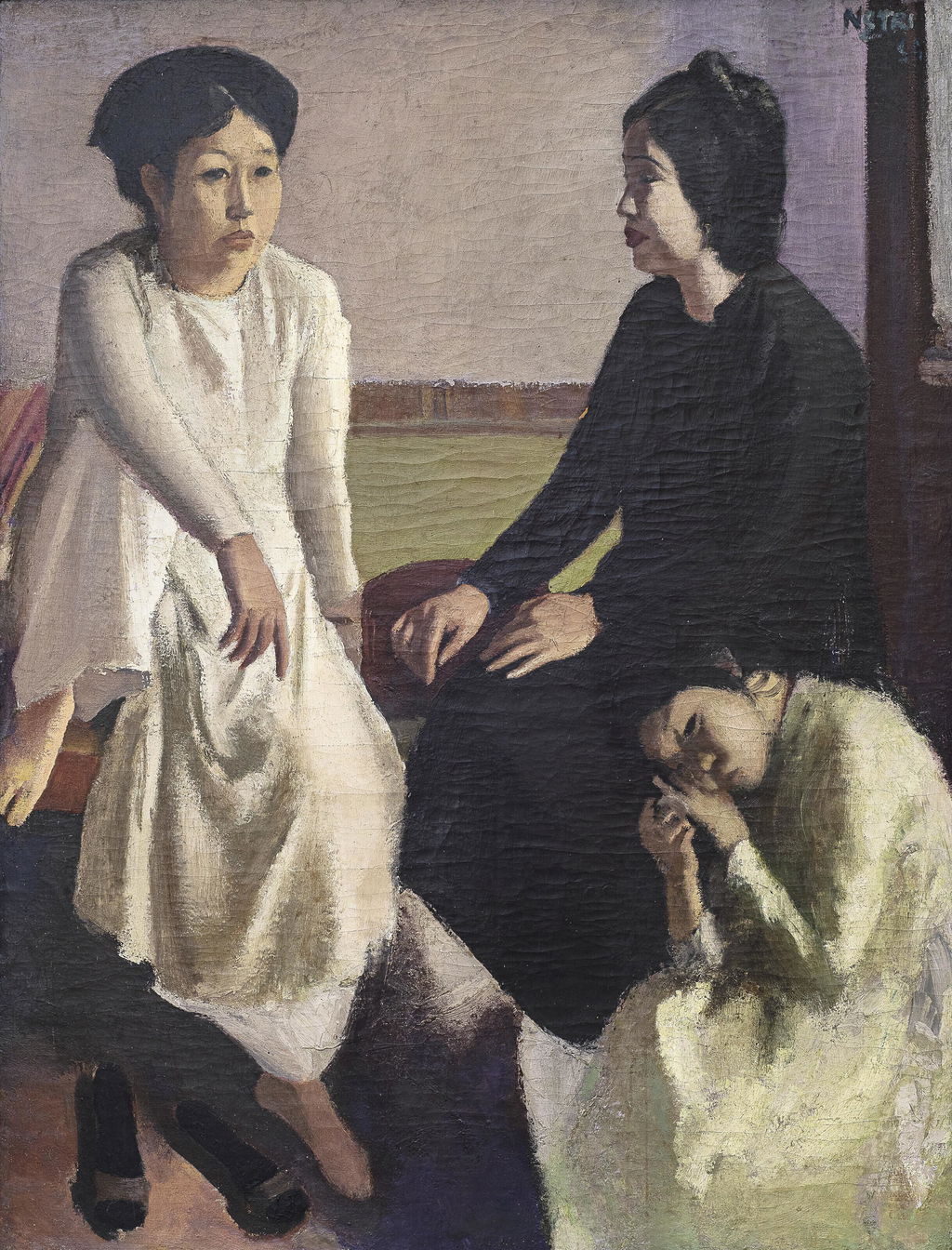 Les trois femmes (Three Ladies) by Nguyen Gia Tri sold for $2.07m.
Image courtesy of Christie's