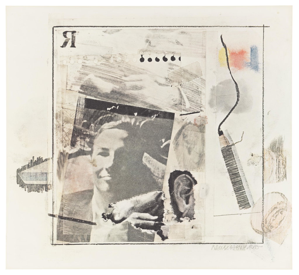 Dwan Gallery Poster by Robert Rauschenberg sold for $6,400 (700% above estimate). Image courtesy of Christie's