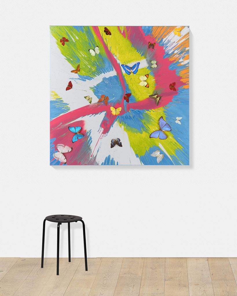 Beautiful Transcending Time and Space With Someone Like You Painting (with Butterflies) scale image