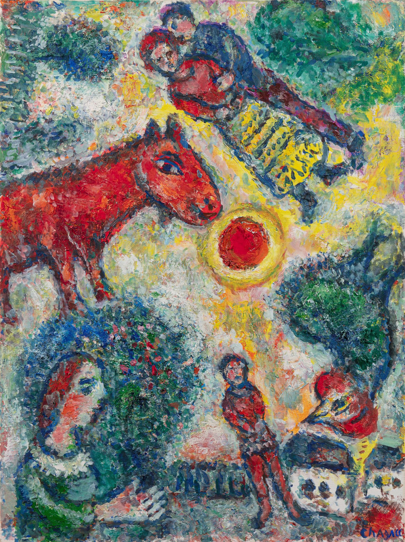 MARC CHAGALL、L'Ane rouge、海外版超希少レゾネ、新品額装付 Marc Chagall Work Sells for $1.12m to Deliver a 3% Annualized Return