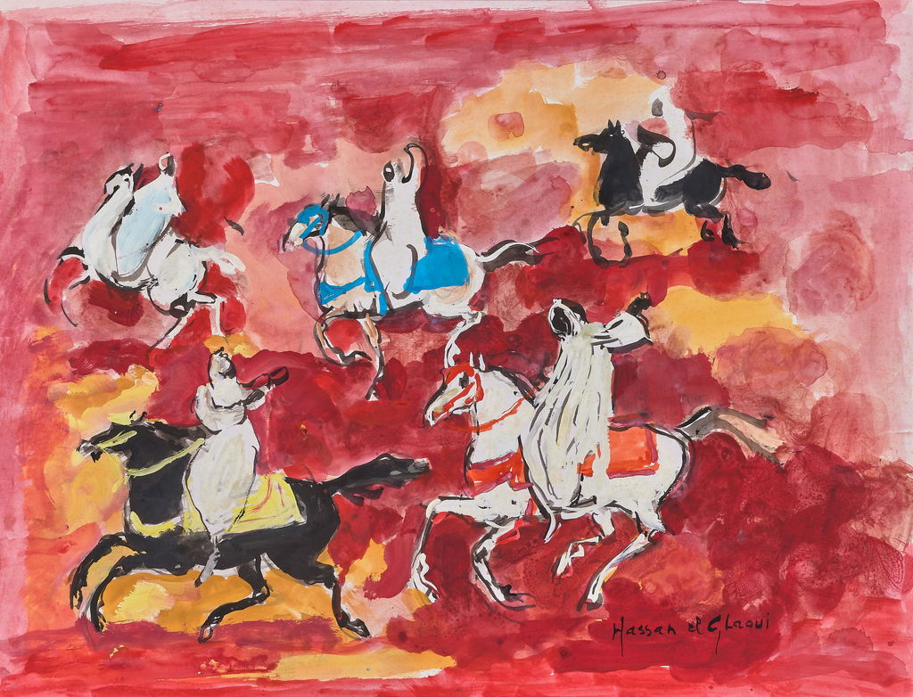 Cavaliers by Hassan el Glaoui sold for $9,524.
Image courtesy of Artcurial