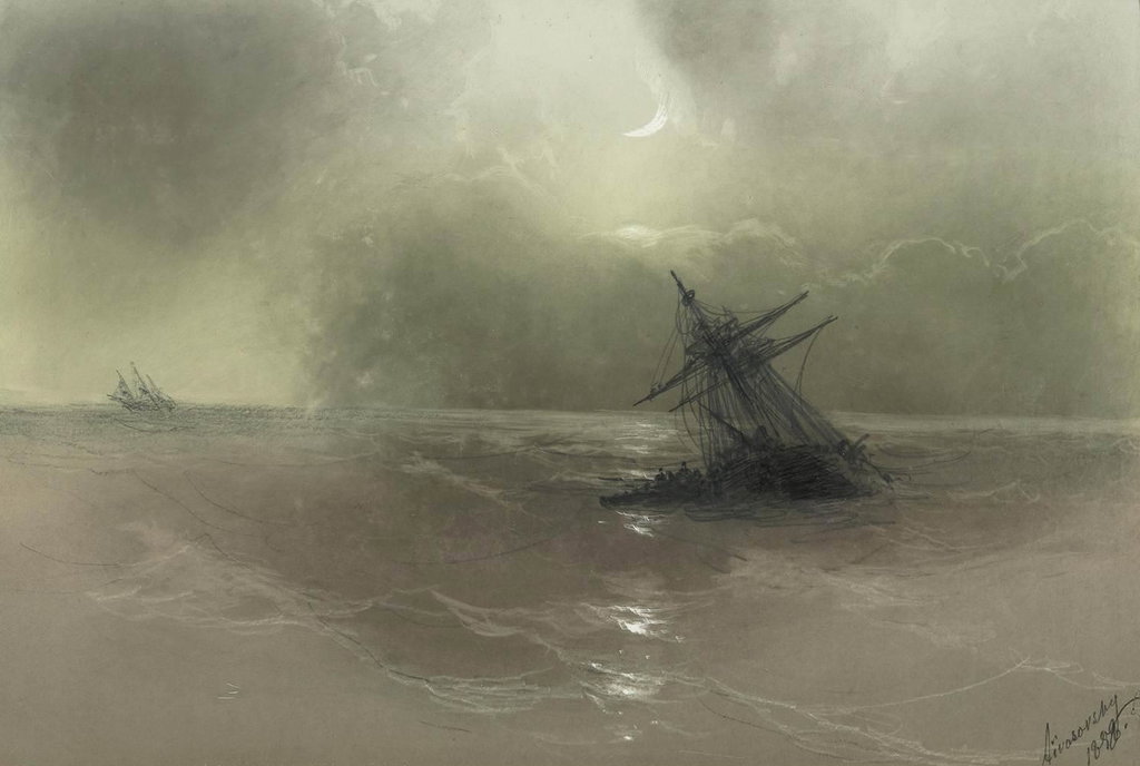 Ship on the high seas. Image courtesy of Koller Auktionen