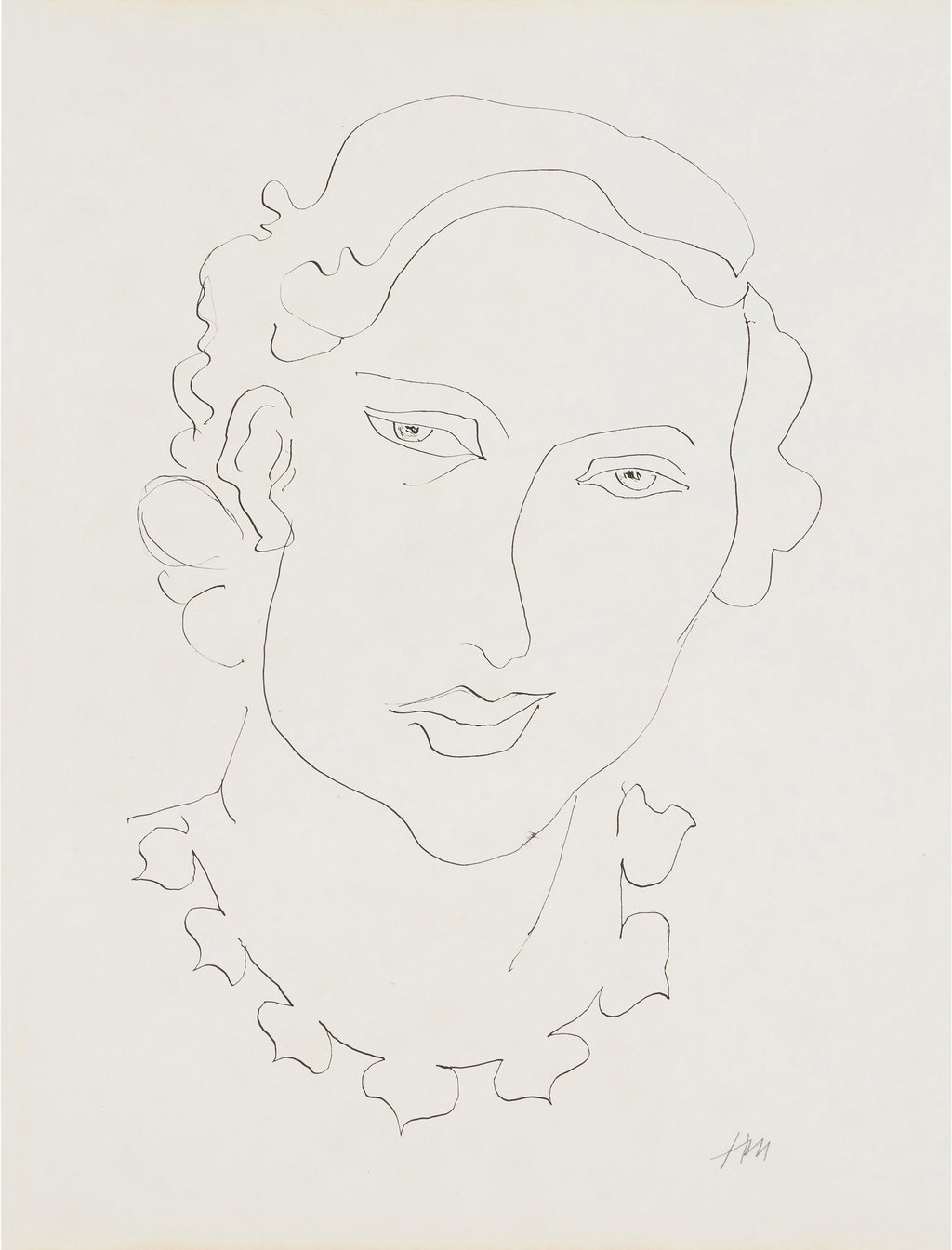 Tête de femme au collier. Image courtesy of Sotheby's