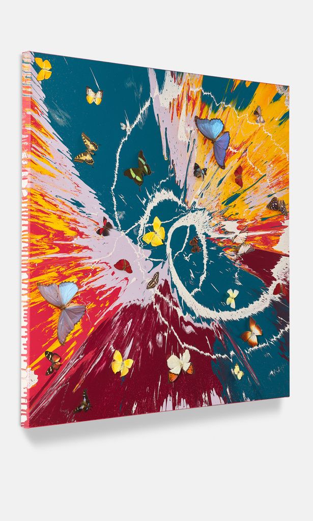 Beautiful Eye Gazing Painting (with Butterflies) 2