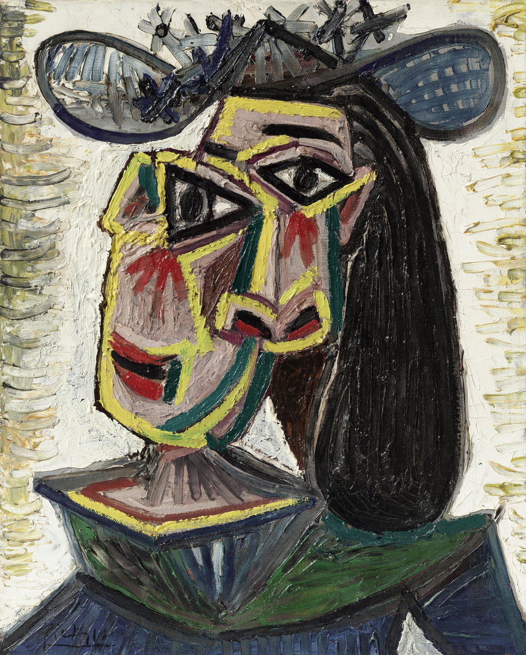 Tête de femme (Dora Maar) by Pablo Picasso estimated at $25m (low) to $35m (high). Image courtesy of Christie's