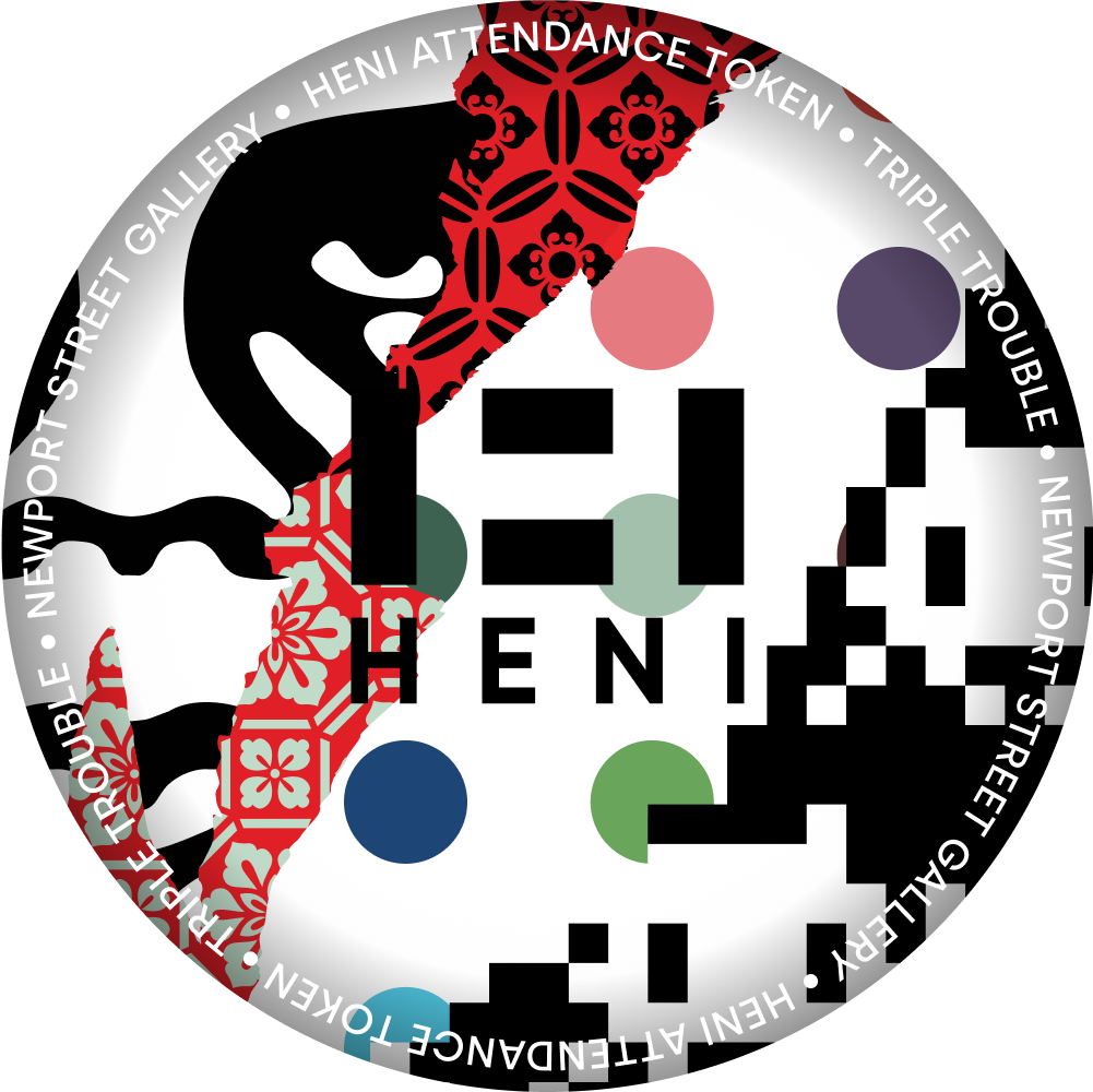 Triple Trouble by Shepard Fairey, Damien Hirst and Invader