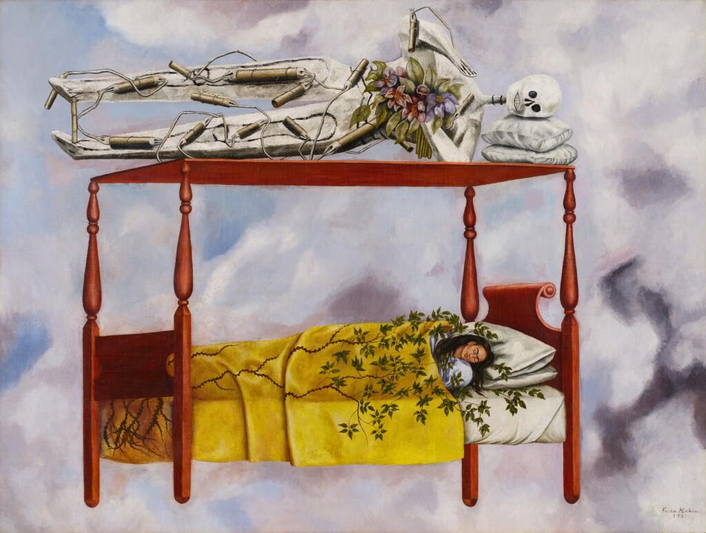El sueño (La cama) by Frida Kahlo sold for $54.66m.
Image courtesy of Sotheby's