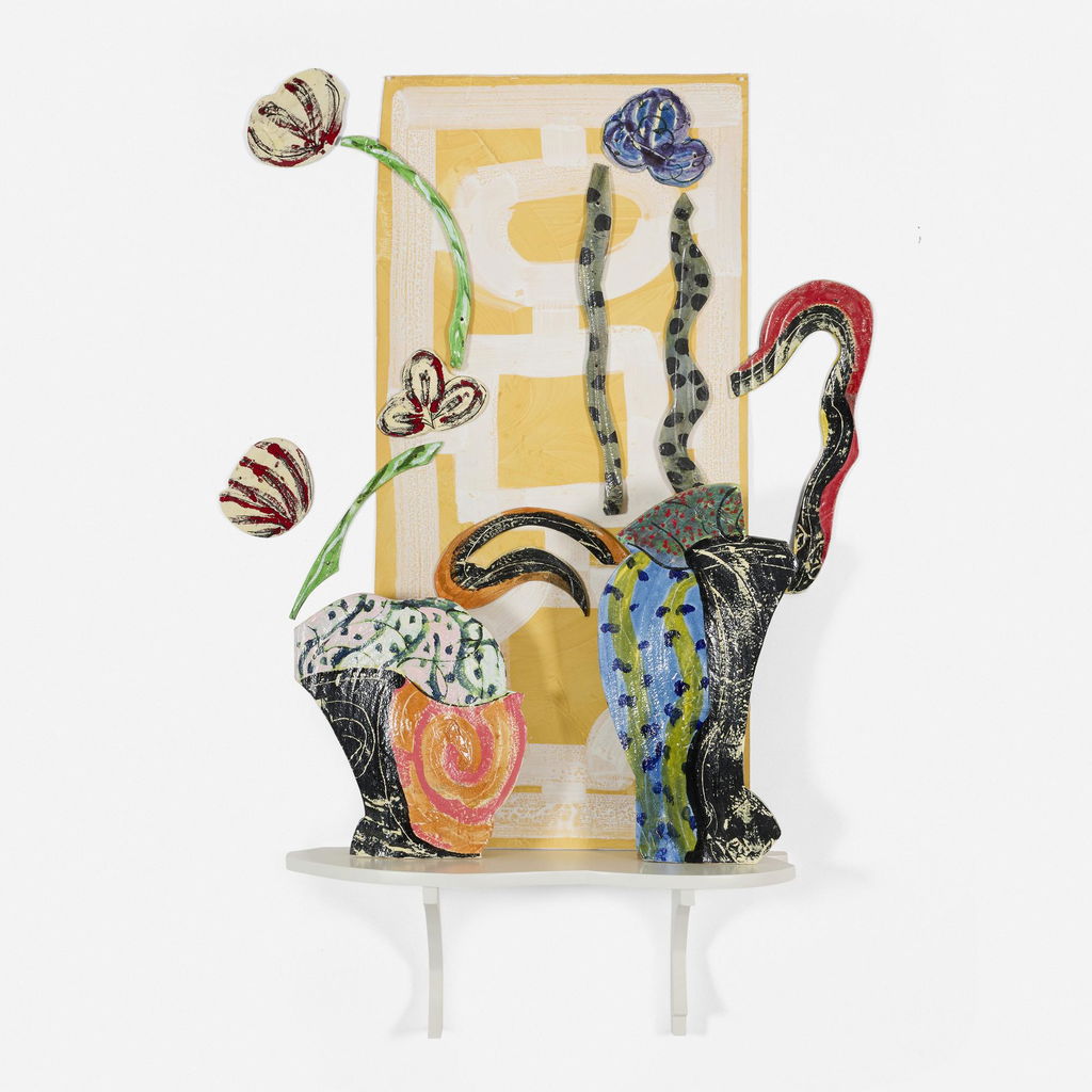 Roman Interior #1 by Betty Woodman sold for $16,500. Image courtesy of Rago Arts & Auction Center