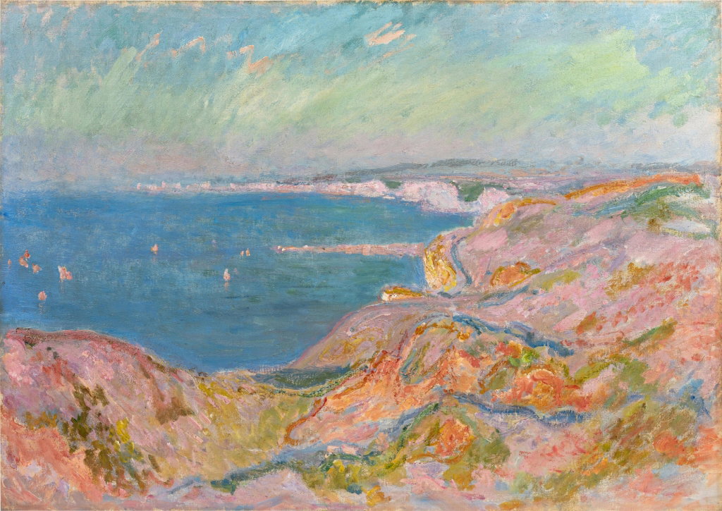 Sur la falaise près de Dieppe by Claude Monet estimated at $3.37m (low) to $5.62m (high). Image courtesy of Sotheby's