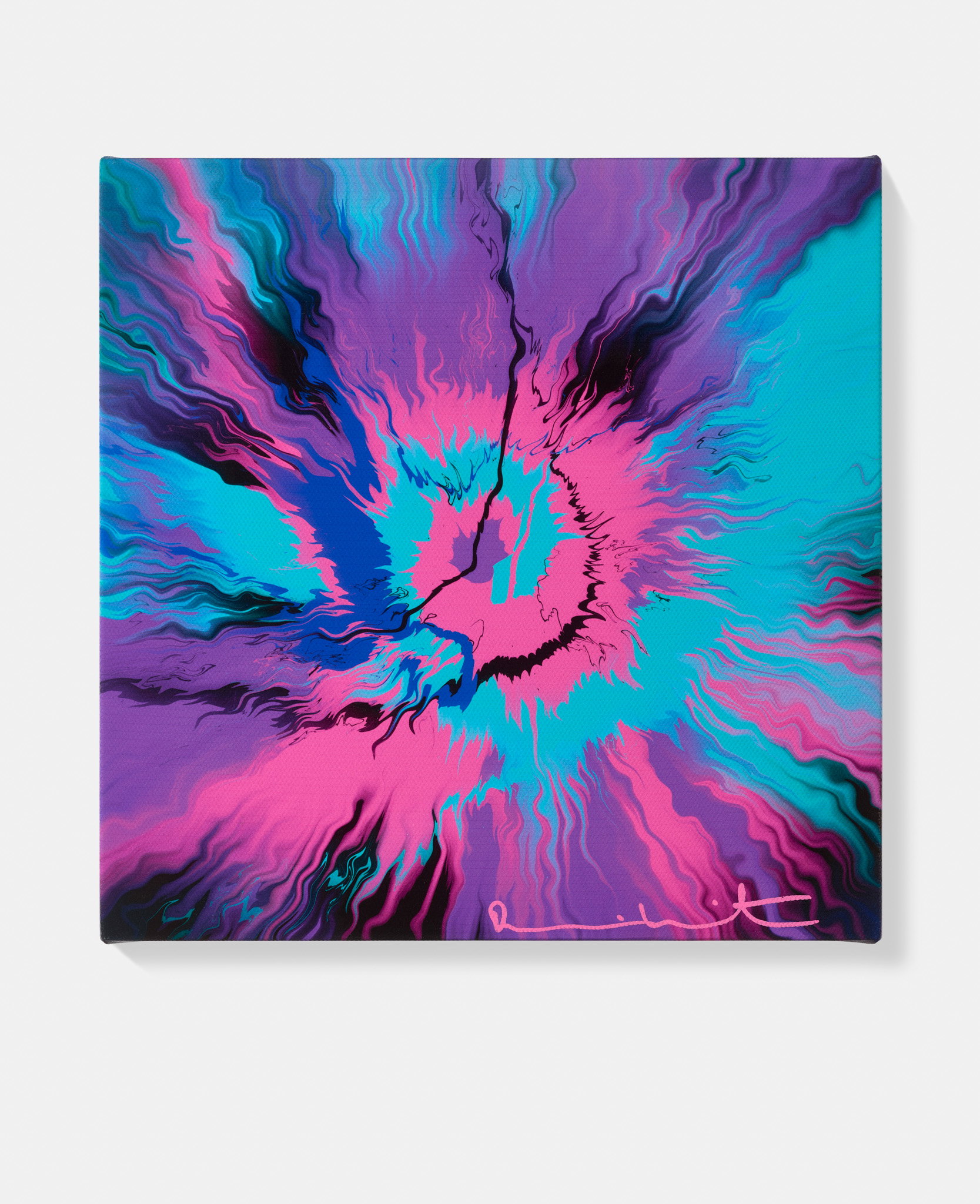 Beautiful, Storm-Rippled Serenade Bursting River Painting image #1 main image