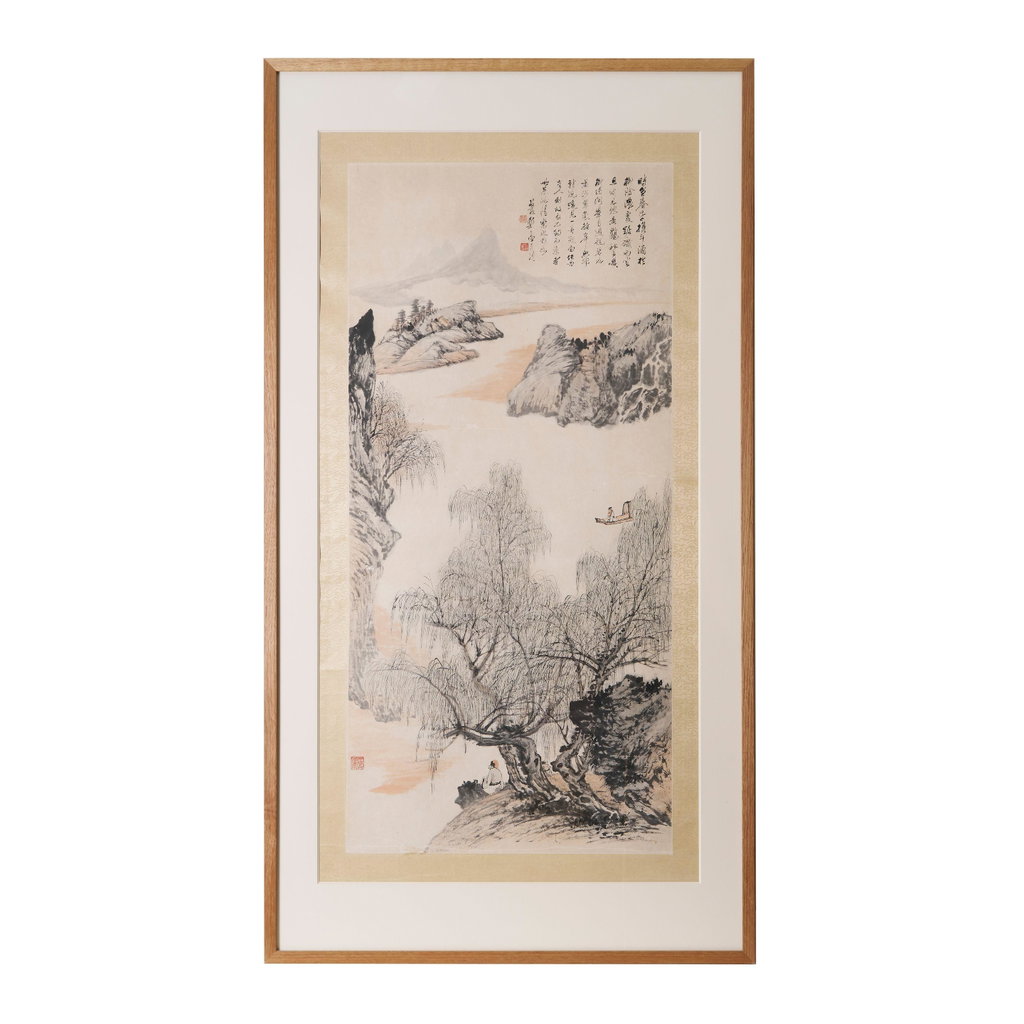 Spring landscape by Zheng Wuchang sold for $12,900. Image courtesy of Bonhams