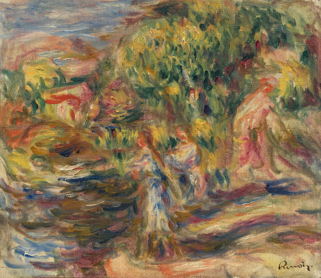 Esquisse de laveuses, paysage by Pierre-Auguste Renoir sold for $644,400. Image courtesy of Christie's