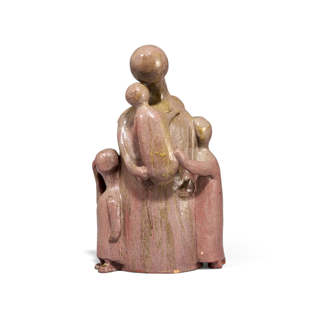 Togetherness by Vera Tamari sold for $71,800 (1677% above estimate). Image courtesy of Christie's