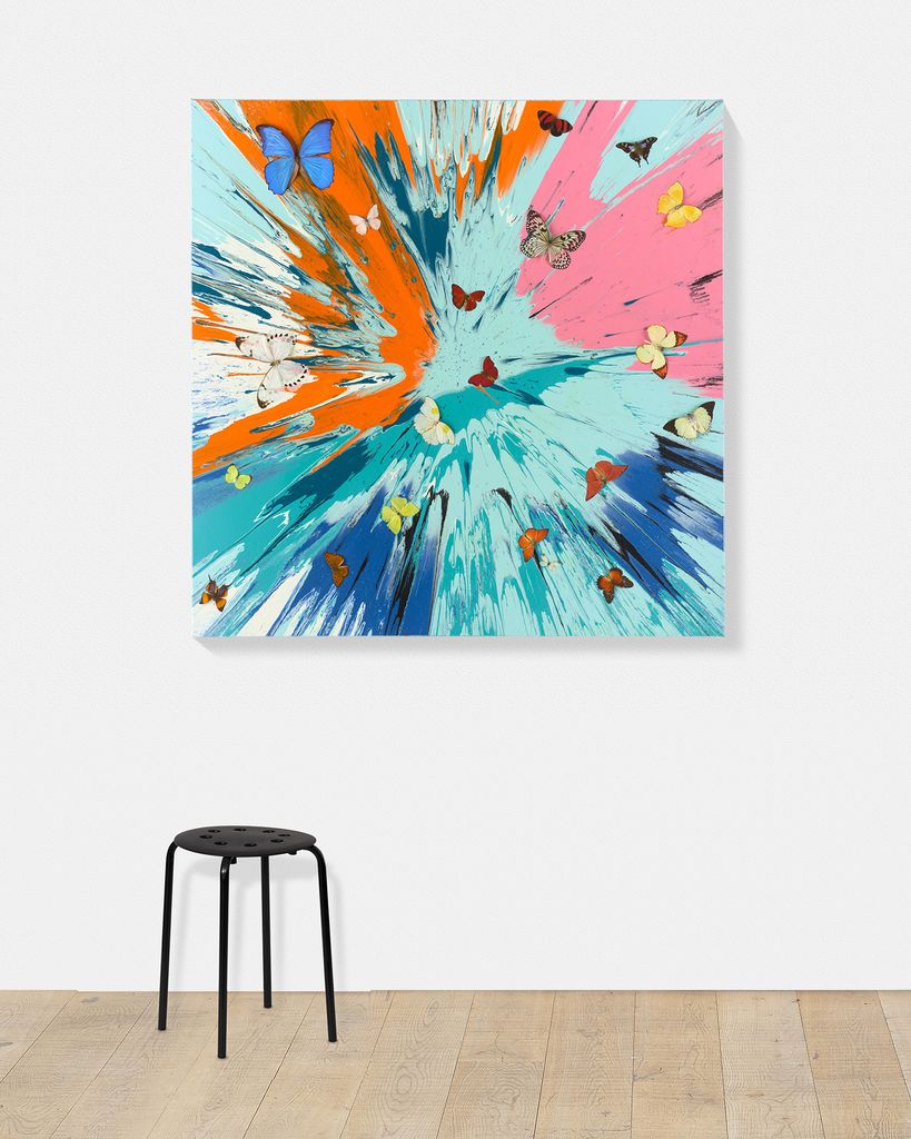 Beautiful Wellbeing and Good Fortune Painting (with Butterflies) scale image