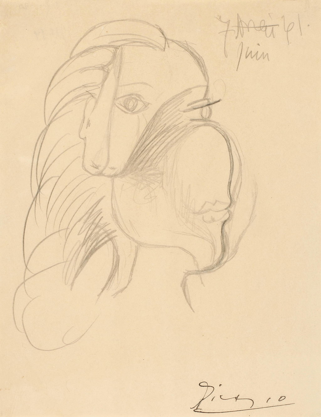 Étude de visage (Dora Maar). Image courtesy of Sotheby's