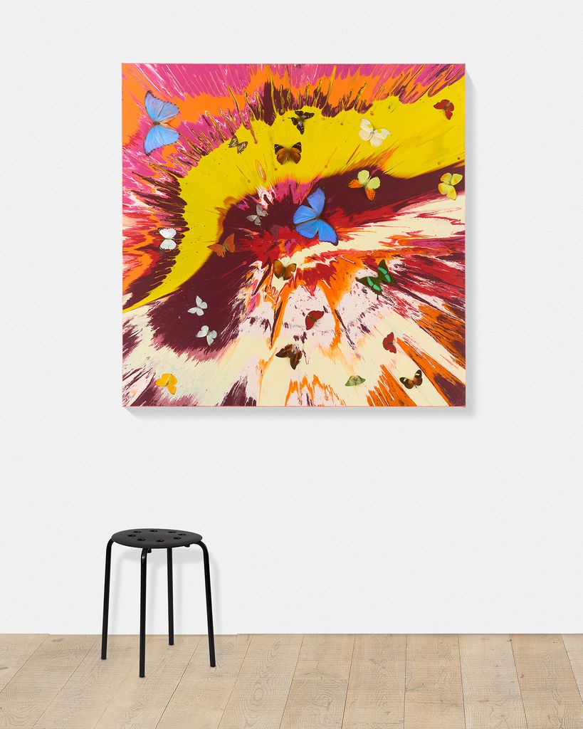 Beautiful Tiger's Eye, Lion's Heart Painting (with Butterflies) scale image