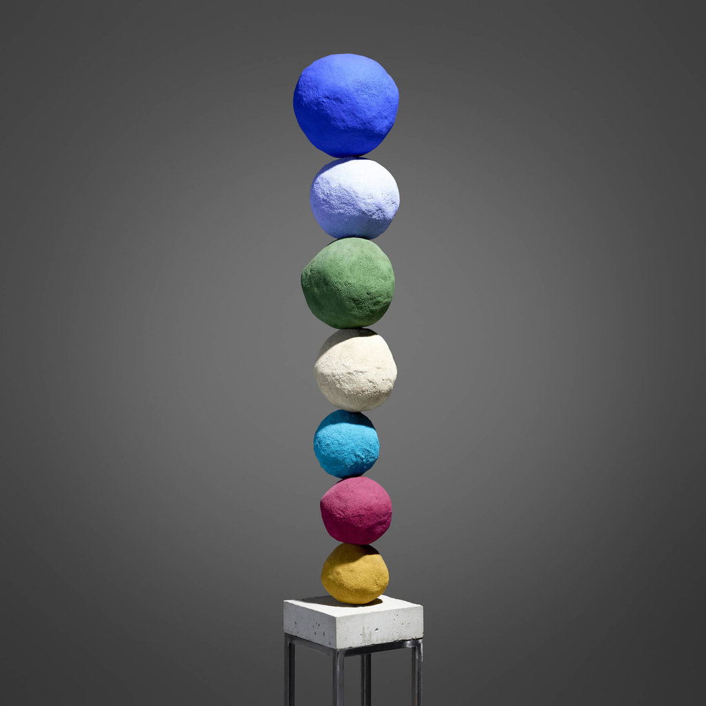 Stack 7 (Ultramarine Blue) by Annie Morris sold for $268,800. Image courtesy of Rago