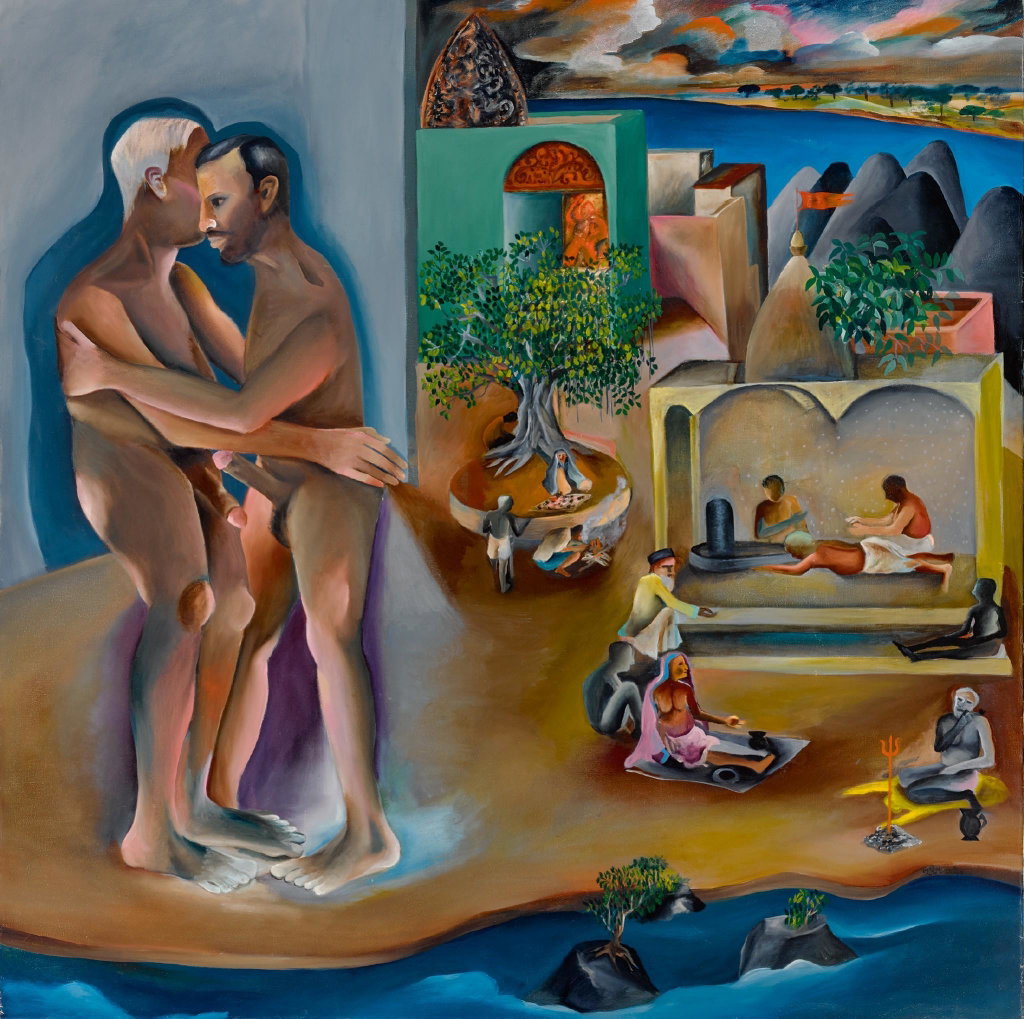 Two Men in Benares (1982). Sold for $3.22m in 2019. Image courtesy of Sotheby's
