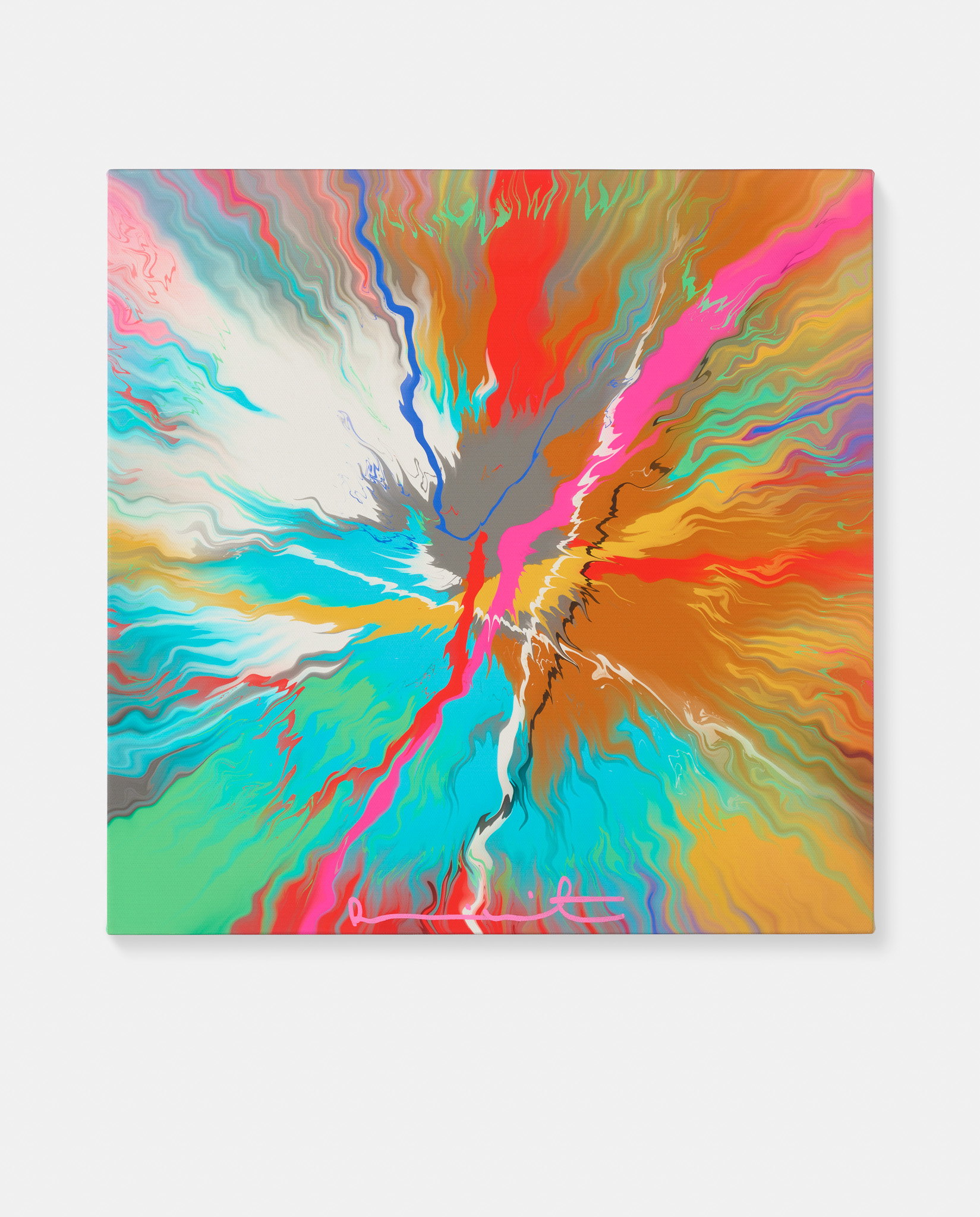 Beautiful, Ever-Impelling, Unappeased, Ardent, Profound And Heartfelt Bursting River Painting image #1 main image
