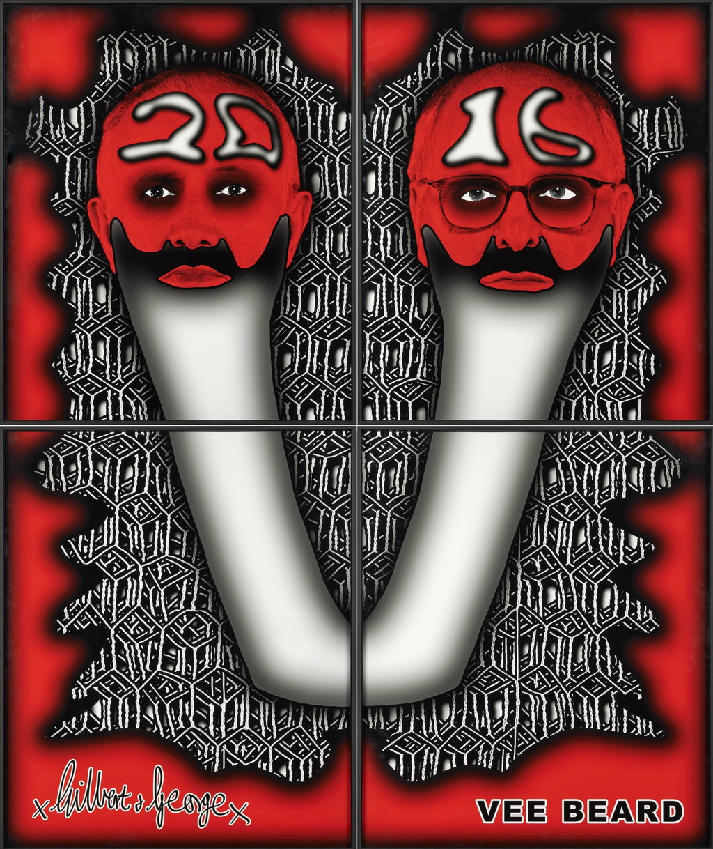 Vee Beard by Gilbert and George sold for $43,100. Image courtesy of Artcurial