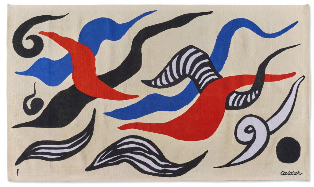 The Striped Eels by After Alexander Calder sold for $81,300 (775% above estimate). Image courtesy of Christie's