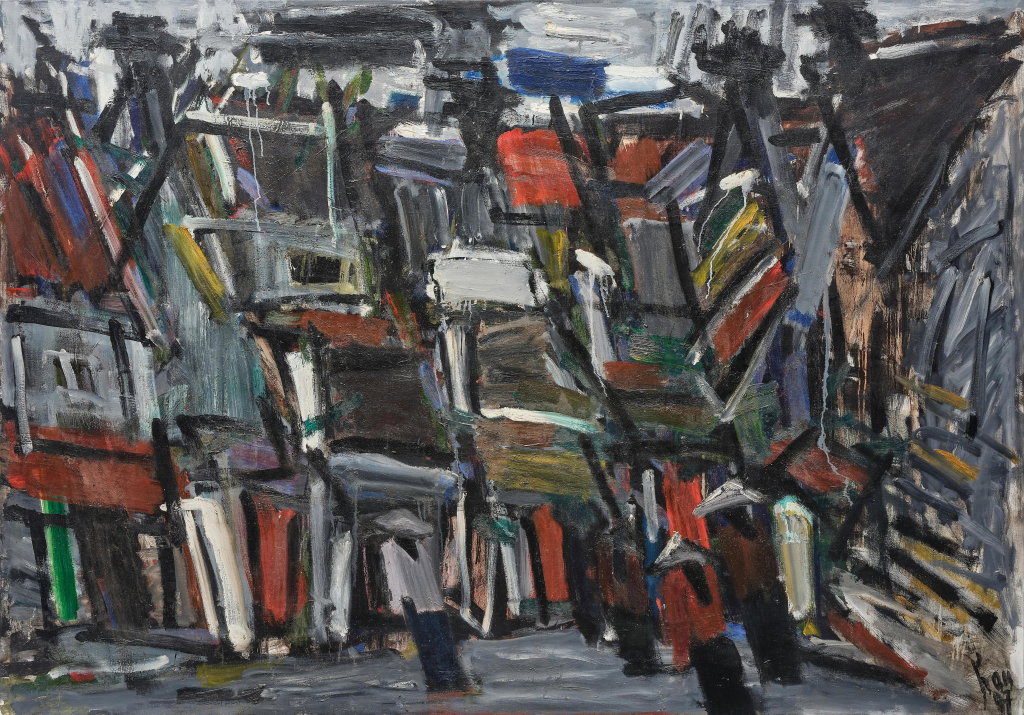 Ancient Street in Hanoi (1997). Sold for $147,500 in 2025. Image courtesy of Bonhams