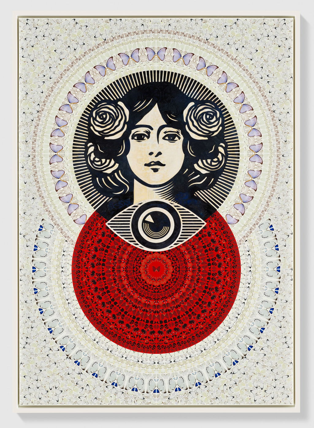 Third Eye Butterfly Mandala (Cream) 1 main image