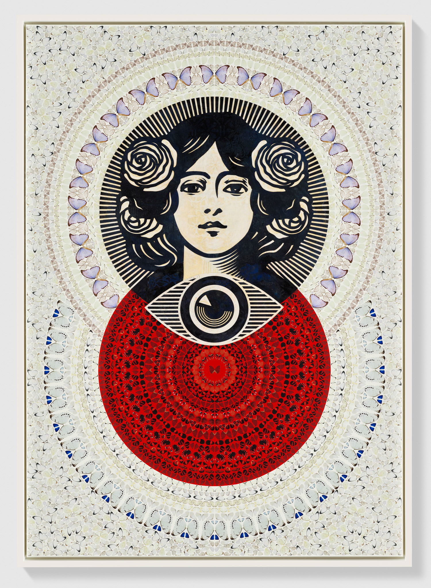 Third Eye Butterfly Mandala (Cream) 1 main image