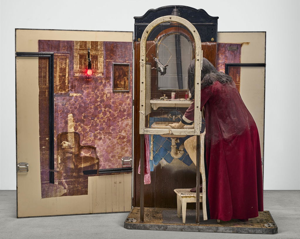 Woman Washing with Scrutator with Parrot Affixed Also. Image courtesy of Christie's