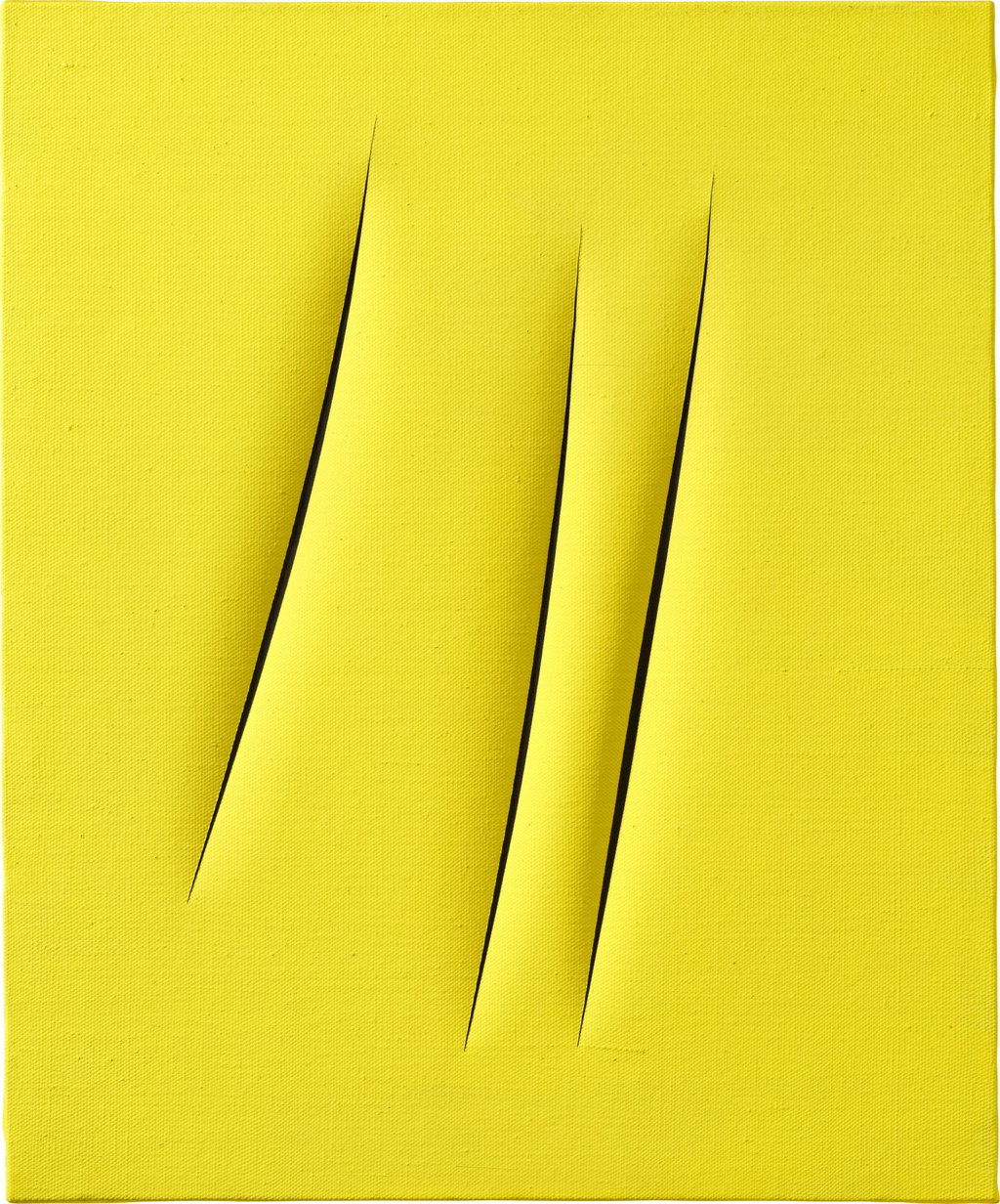 Concetto spaziale, Attese by Lucio Fontana estimated at $823,100 (low) to $1.18m (high). Image courtesy of Sotheby's