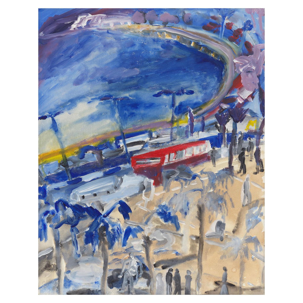 Alexandria Corniche by Anna Boghiguian sold for $31,100. Image courtesy of Bonhams