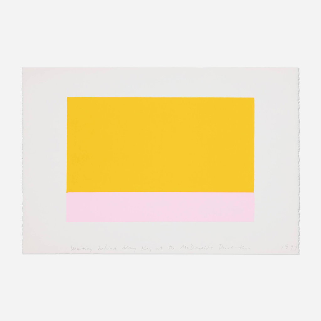 Waiting Behind Mary Kay at the McDonalds Drive Thru by Spencer Finch sold for $8,320. Image courtesy of Rago