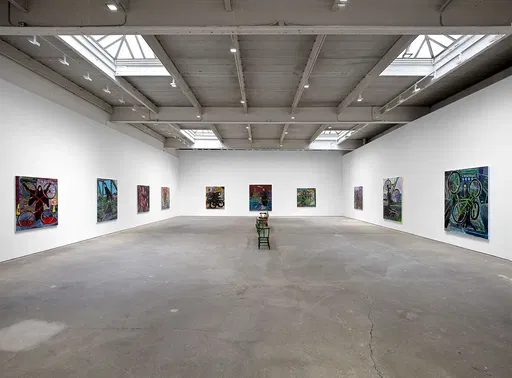 Josh Smith Puts Death on a Bike and Sends It Into the City at David Zwirner Gallery, NYC