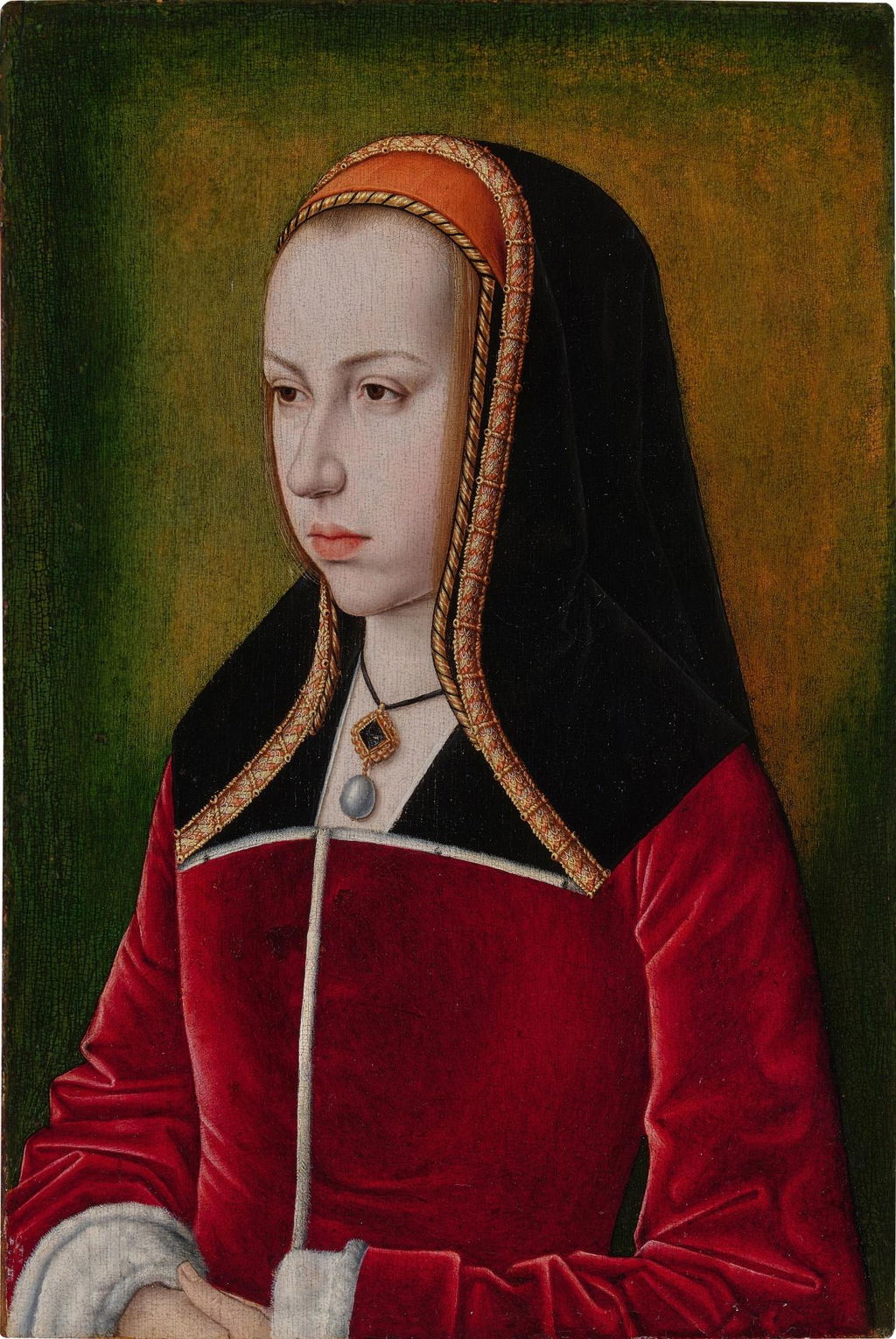 Portrait of Margaret of Austria by Master of the Magdalene Legend sold for $1.4m.
Image courtesy of Sotheby's