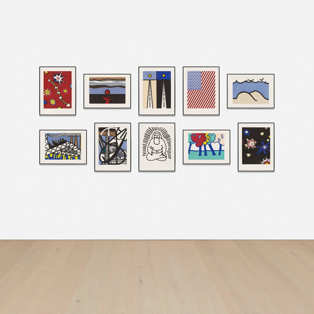 La Nouvelle Chute de l'Amérique (The New Fall of America) by Roy Lichtenstein sold for $122,600. Image courtesy of Phillips