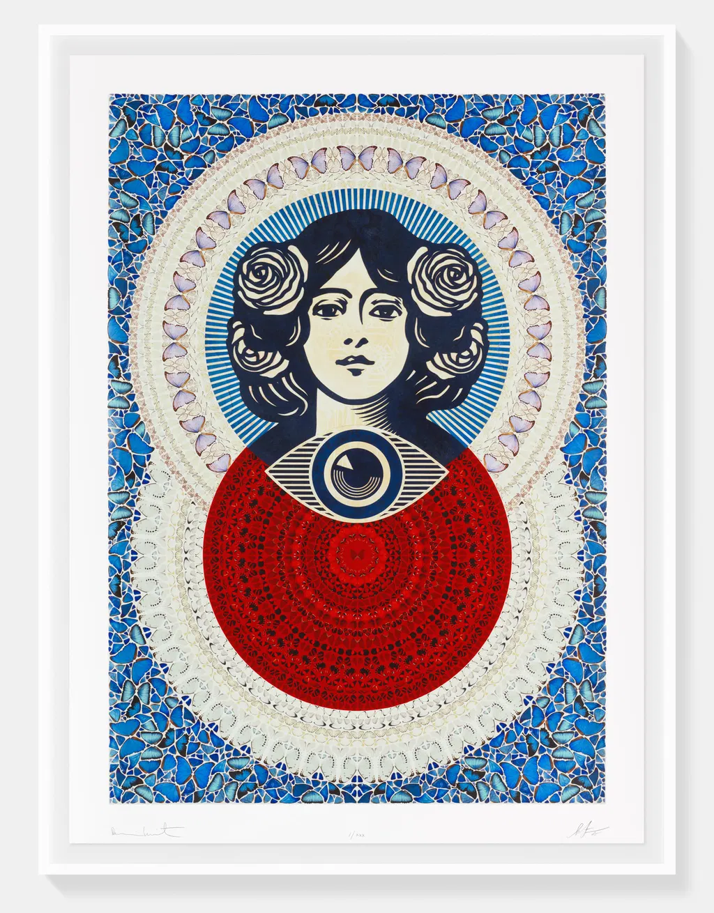 Third Eye Butterfly Mandala (Blue) (Small)