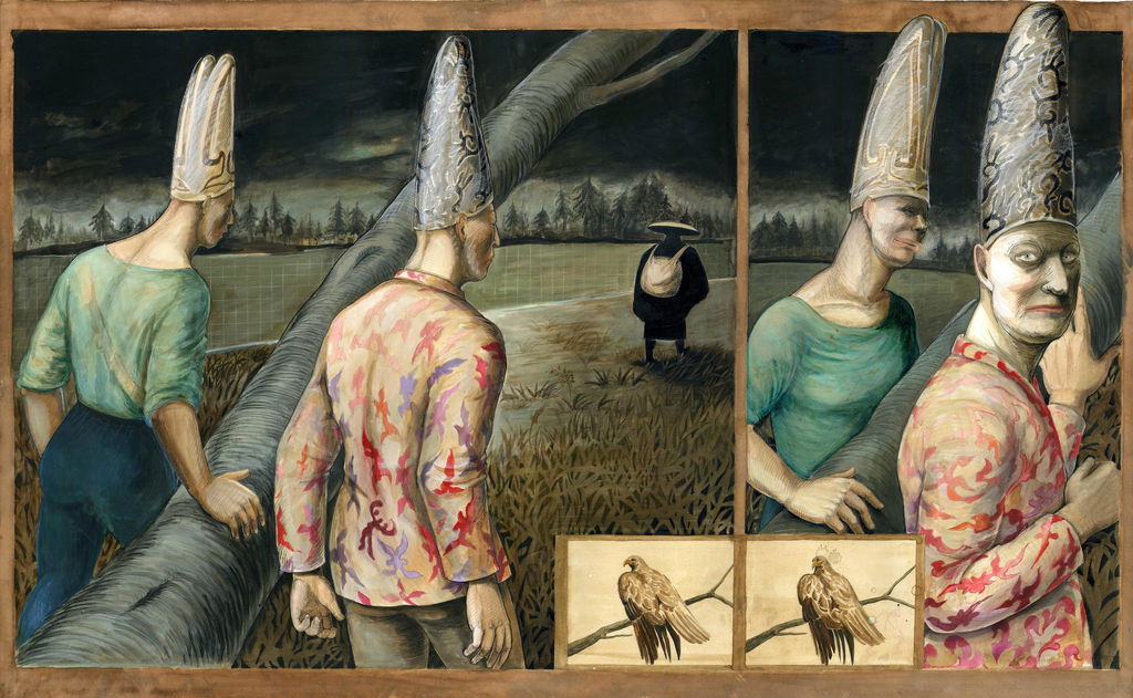 Man was walking on the road by Niniko Morbedadze sold for $29,300.
Image courtesy of Bonhams