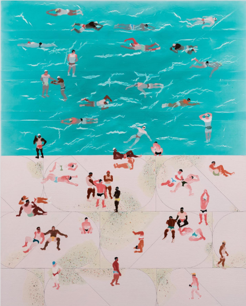 Swimming Pool Series-Sunny Boy2 (2021). Sold for $132,700 in 2024. Image courtesy of Cuppar