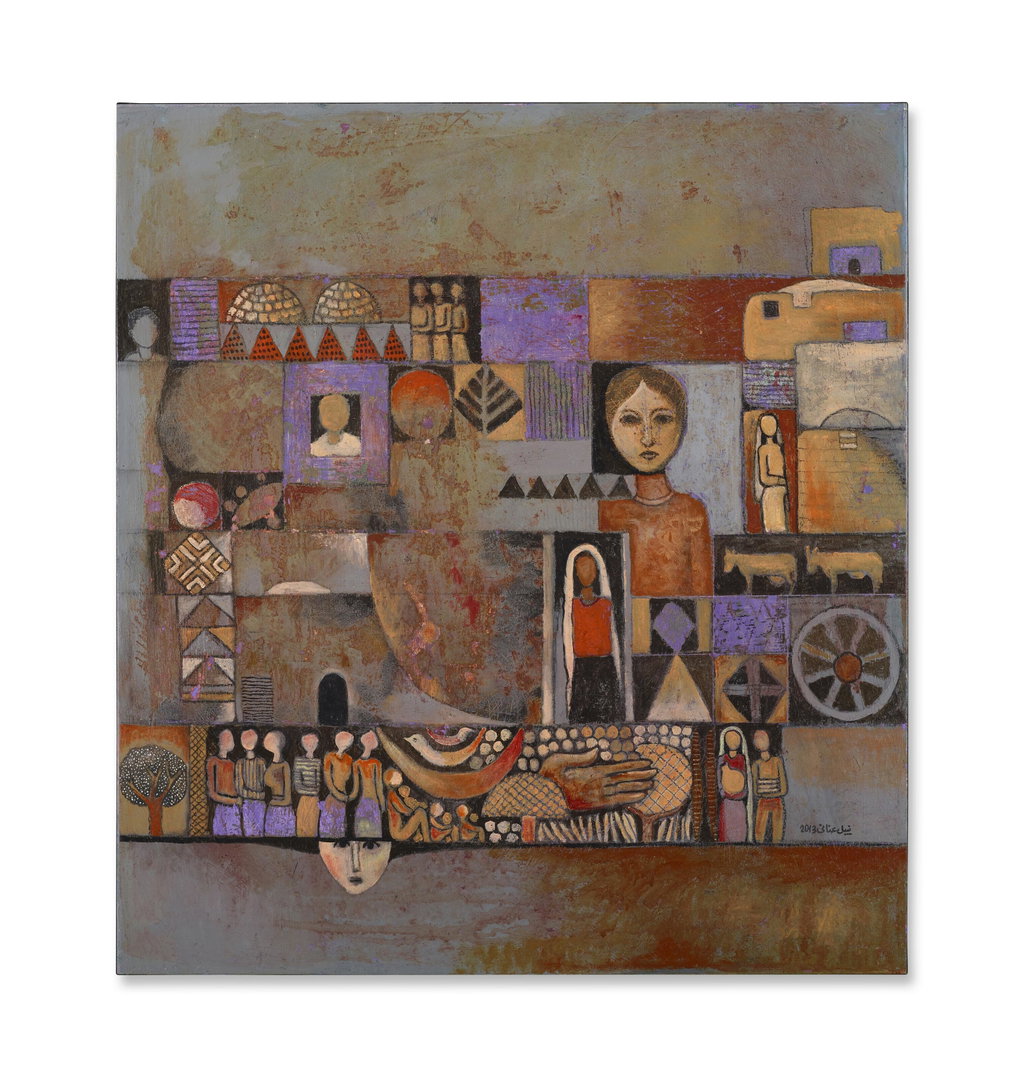 Palestinian Motifs (2013). Sold for $44,100 in 2025. Image courtesy of Christie's