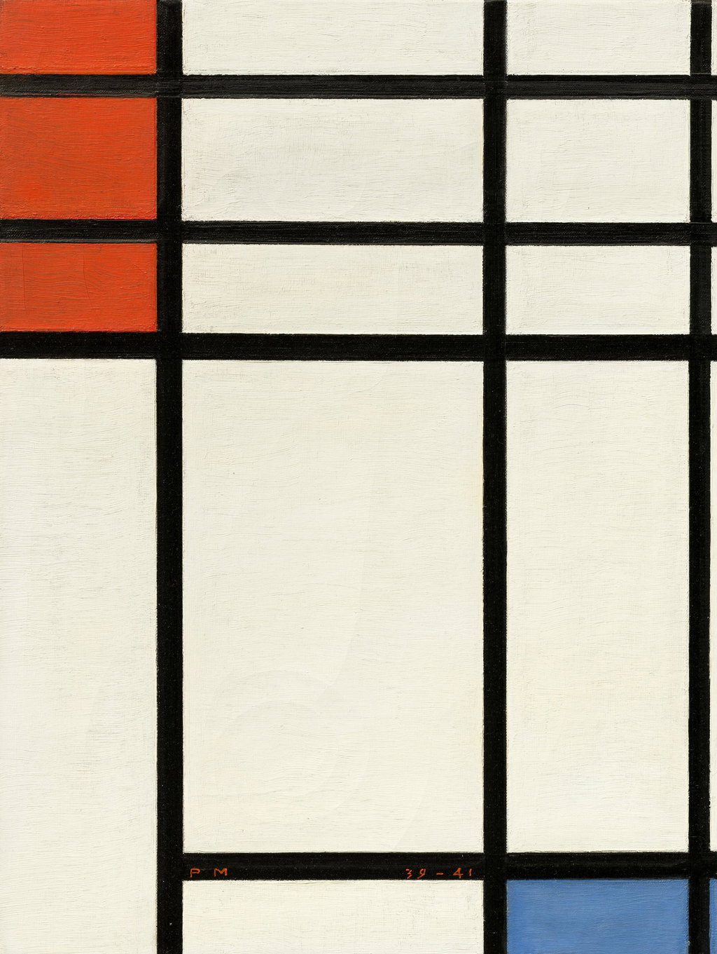 Composition with Red and Blue. Image courtesy of Christie's