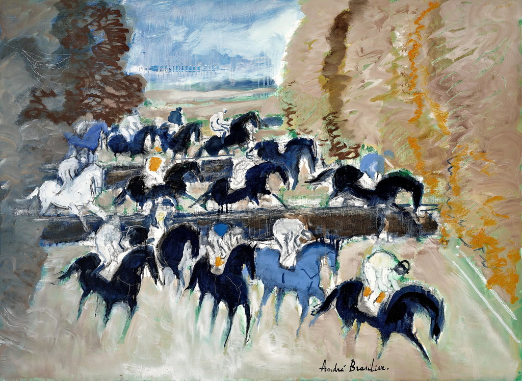 Autumn Training by Andre Brasilier sold for $105,400. Image courtesy of Christie's