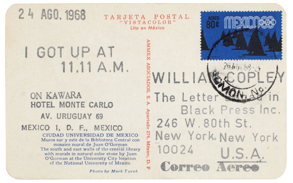 On Kawara's Daily Postcards Arrive in Tokyo