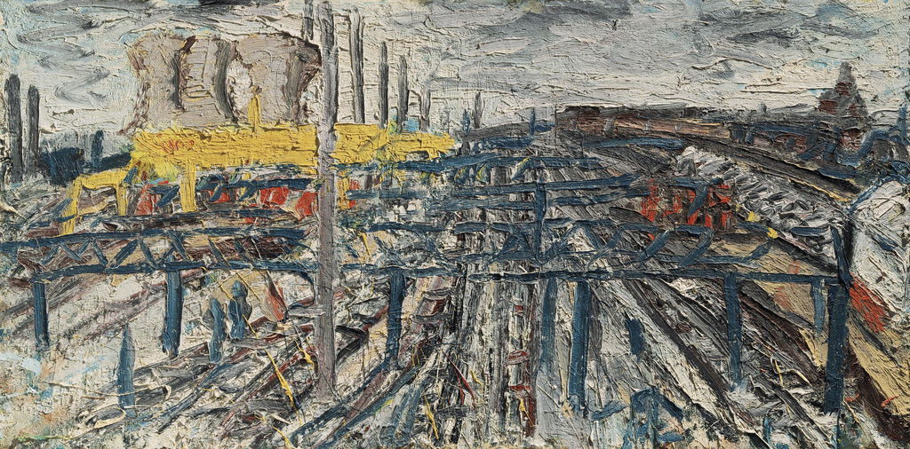Willesden Junction - Autumn Afternoon (1971). Sold for $1.79m in 2018. Image courtesy of Christie's
