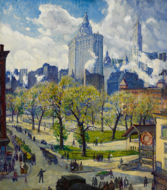 LOWER MANHATTAN (1919). Sold for $200,000 in 2020. Image courtesy of Sotheby's